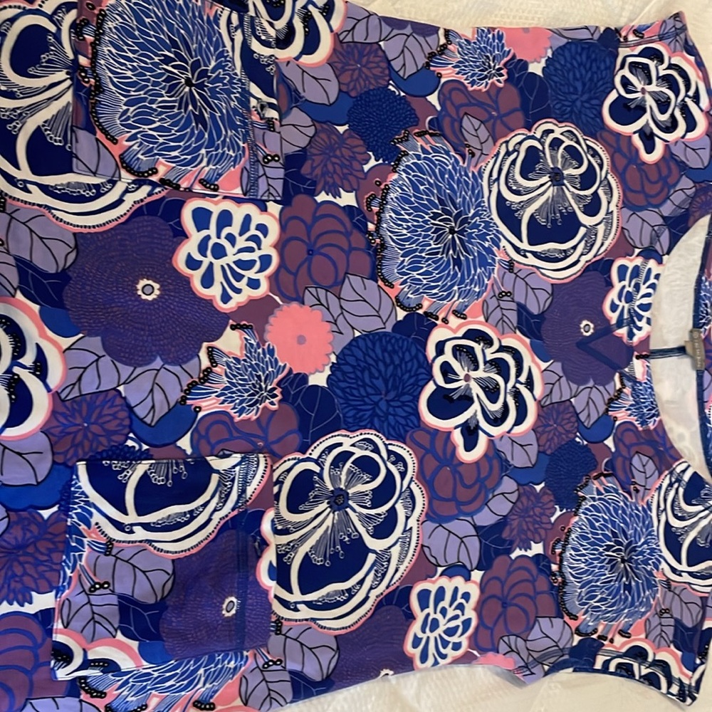 Purple Flowered Talbots Dress - Picture 4 of 4